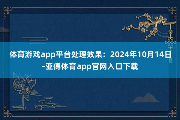 体育游戏app平台处理效果：2024年10月14日-亚傅体育app官网入口下载