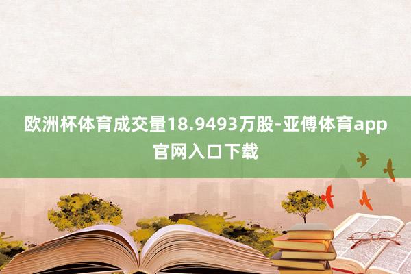 欧洲杯体育成交量18.9493万股-亚傅体育app官网入口下载