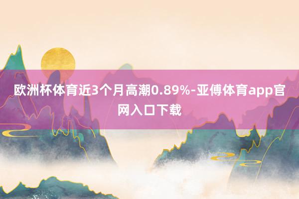 欧洲杯体育近3个月高潮0.89%-亚傅体育app官网入口下载