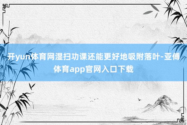 开yun体育网湿扫功课还能更好地吸附落叶-亚傅体育app官网入口下载