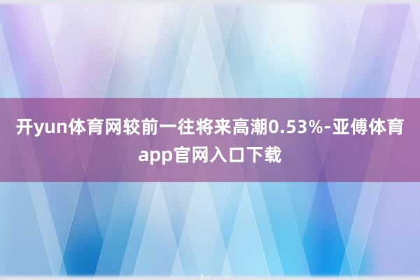 开yun体育网较前一往将来高潮0.53%-亚傅体育app官网入口下载